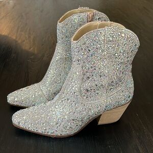 Betsy Johnson Rhinestone Boots